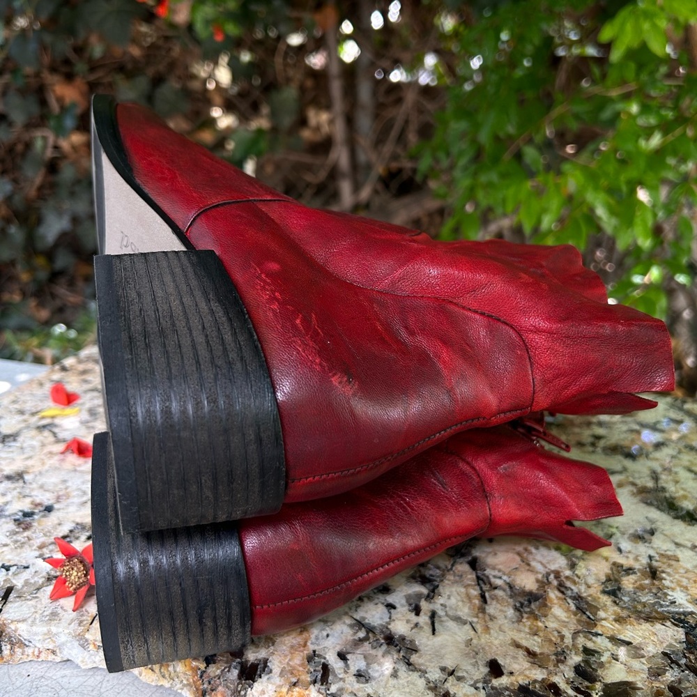 Paul Green Chili Red Ankle Booties - Picture 4 of 13